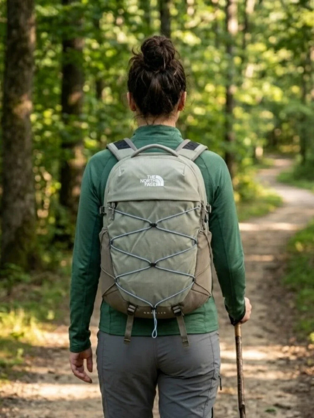 NEW! The North Face Womens Olive Green Borealis Backpack NWT - Picture 3 of 8